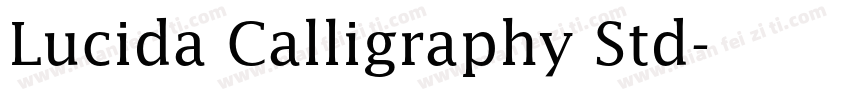 Lucida Calligraphy Std字体转换